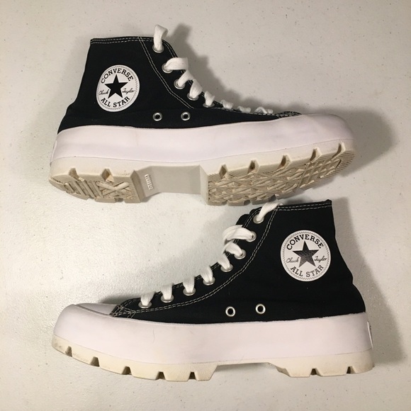 Converse Chuck Taylor All Star Lugged High Top Black Sneakers Size 7 - Picture 5 of 12